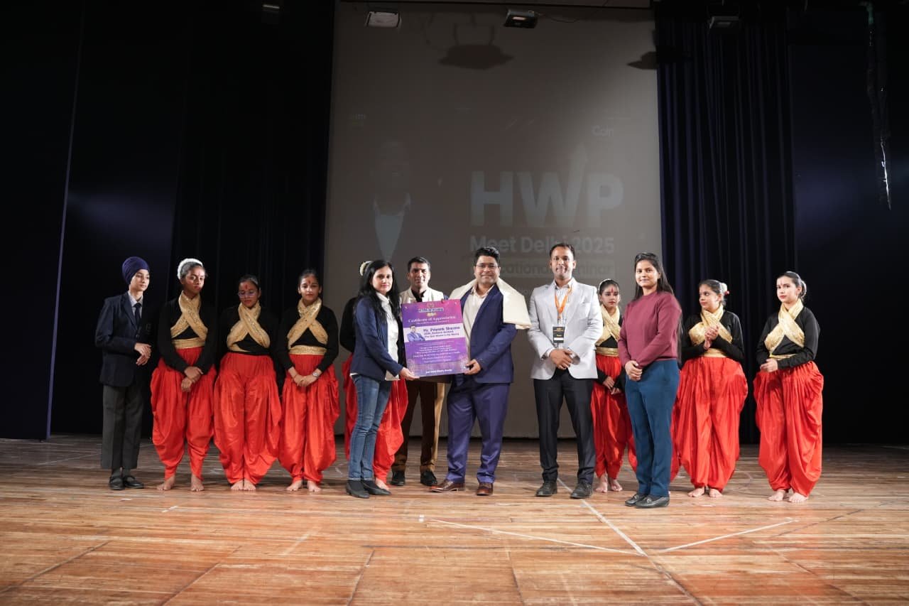 Award ceremony moment